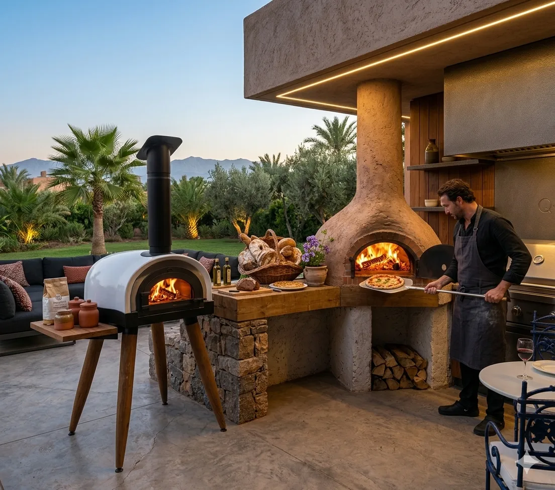 Fours à Pain & Pizza — brasero, cheminée extérieure et cuisine d'été de luxe sur-mesure Forget Flammes Maroc